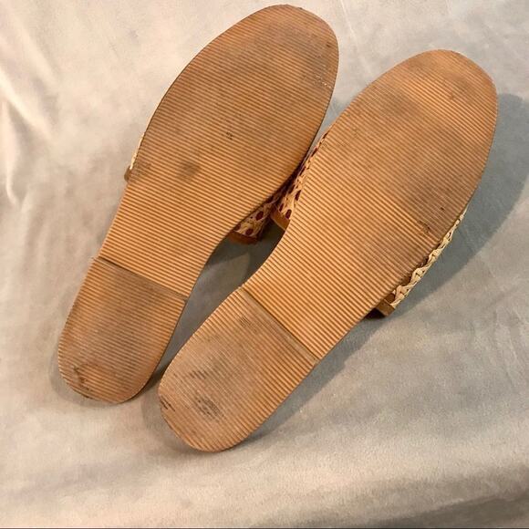 St. Agni brown/cream slip-on flat slides size 41 - Picture 4 of 4